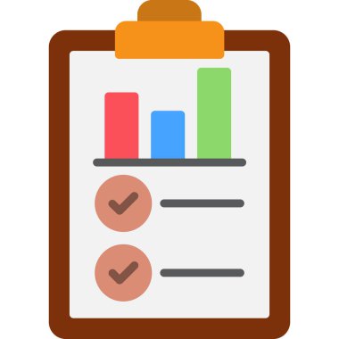 Kontrol Listesi Düz Vektör Simgesi