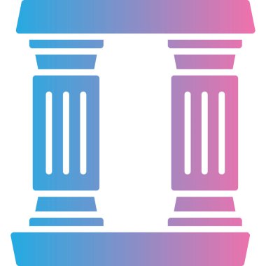 Bir bina simgesinin vektör illüstrasyonu