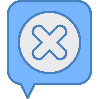 İptal et. Web simgesi basit illüstrasyon