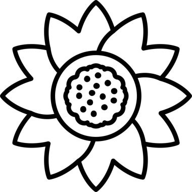 Çiçek. Web simgesi basit illüstrasyon