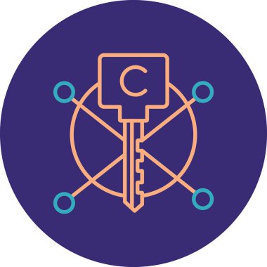 Anahtar simgesinin vektör illüstrasyonu