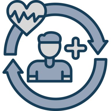 Bir kalp simgesinin vektör illüstrasyonu