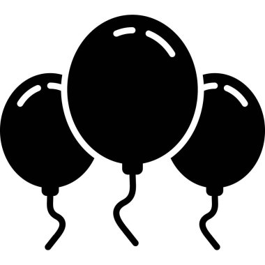 balonlar web simgesi basit illüstrasyon