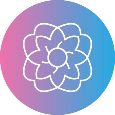 Çiçek. Web simgesi basit illüstrasyon