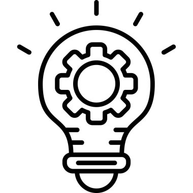 Ampul. Web simgesi basit illüstrasyon