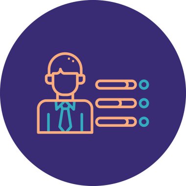 Bir insan simgesinin vektör illüstrasyonu