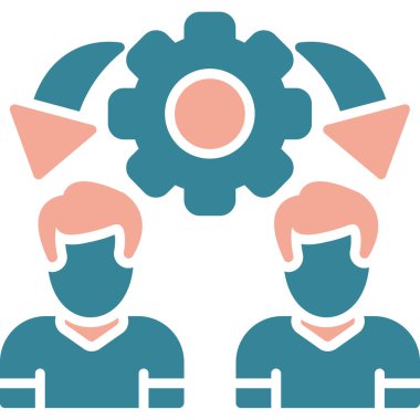 Takım çalışması. Web simgesi basit illüstrasyon