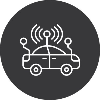 araba wifi simgesi, vektör illüstrasyonu