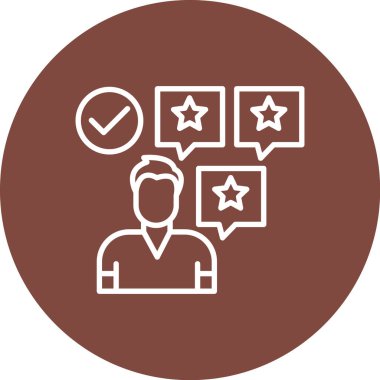 Müşteri İnceleme simgesi, vektör illüstrasyonu