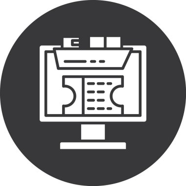 Yazıcı web simgesi. Basit vektör illüstrasyonu