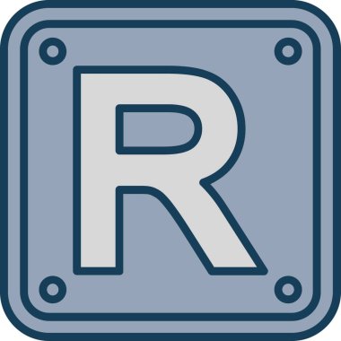 alfabe r harf simgesi ana hat biçiminde