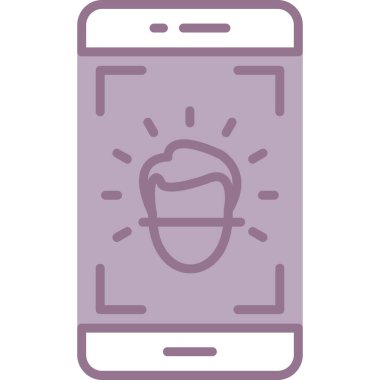 İnsan kafası simgesi olan akıllı telefon