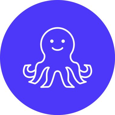 vektör ahtapot simgesi çizimi