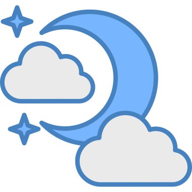 Ay. Web simgesi basit illüstrasyon