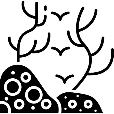 Şirin bir ağacın basit vektör çizimi