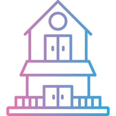 Ev. Web simgesi basit illüstrasyon