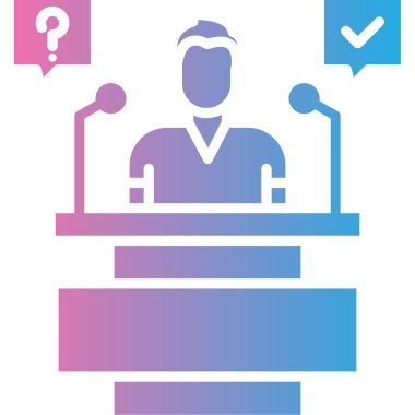 Soru cevabı, vektör illüstrasyonu