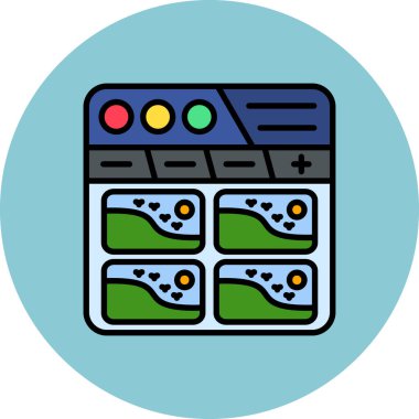 Modern simgenin vektör illüstrasyonu