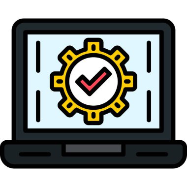 dizüstü bilgisayar dişli ayarları simgesi