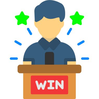 İş adamı simgesi vektör illüstrasyonu