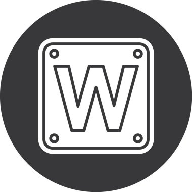 Tek harf simgesinin vektör illüstrasyonu