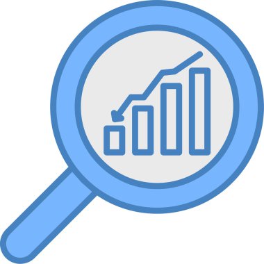 Analiz grafiği simgesi - ana hatlar biçiminde