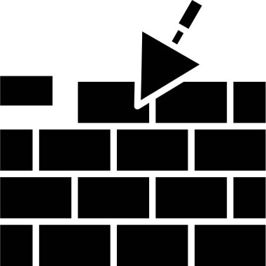 inşaat yapı simgesini katı biçimde tuğlalar