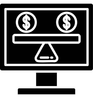 Dolar para birimi simgesi, basit vektör illüstrasyonu