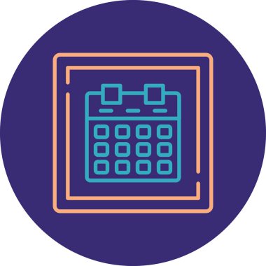 Hesap makinesi. Web simgesi basit illüstrasyon