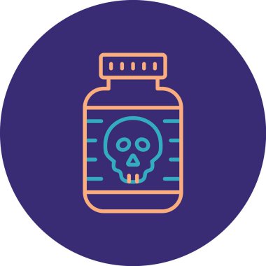 kafatası simgesi, vektör illüstrasyonu