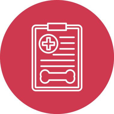 tıbbi rapor simgesi vektör illüstrasyonu