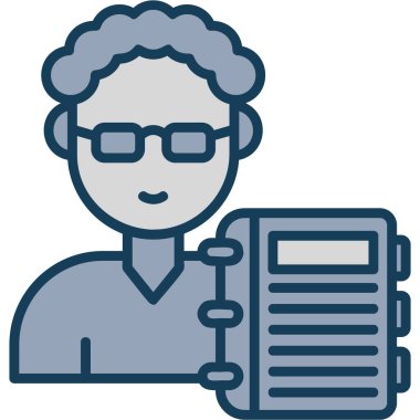 işletme yöneticisi çalışan simgesi - taslak biçimi