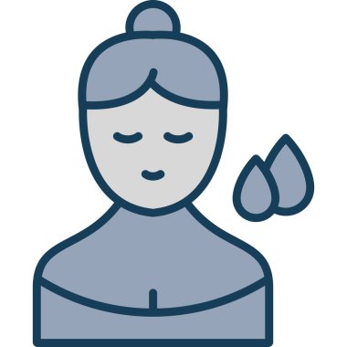 Kadın. Web simgesi basit illüstrasyon