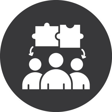 takım çalışması düz vektör simgesi