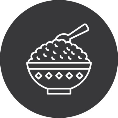 vektör pirinç kase simgesi