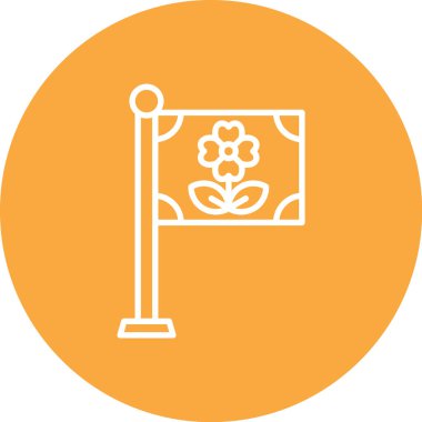 çiçek simgesi vektör illüstrasyonu