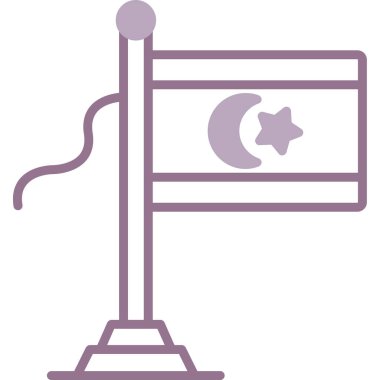 Ramazan 'daki Ramazan Bayramı Müslüman ikonu - Bayram - Fitr - Ramazan Mübarek - vektör