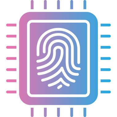 parmak izi simgesi, vektör çizimi