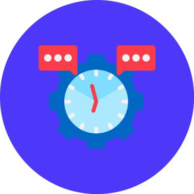 Alarm saat vektör simgesi düz dizayn