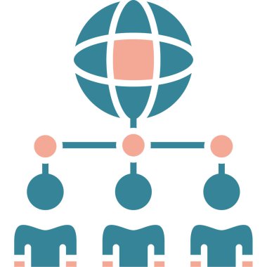 ağ simgesi çizimi. iletişim konsepti