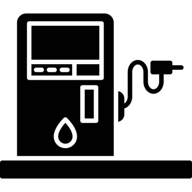 Pompa istasyonu simgesi, vektör illüstrasyonu