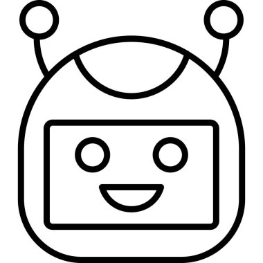 bir robot simgesinin vektör tasarımı