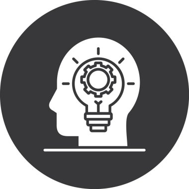 Yaratıcılık Simgesi, Basit Renk Vektörü İllüstrasyonu