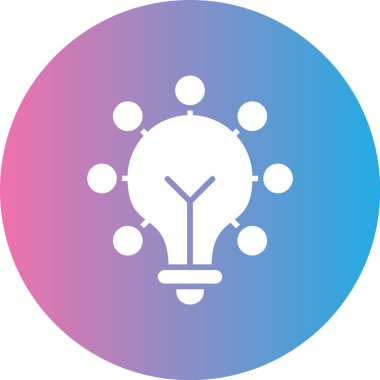 Bir ampul simgesinin vektör illüstrasyonu