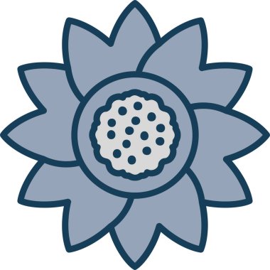 Çiçek. Web simgesi basit illüstrasyon