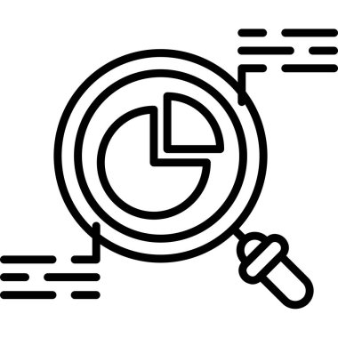 Arama simgesi. Web tasarımı için basit bir arama vektör simgesi çizimi