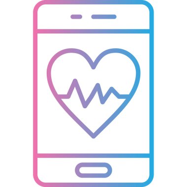 Akıllı telefon simgesinin vektör illüstrasyonu