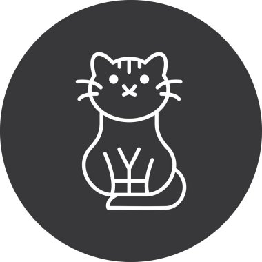 kedi simgesi vektör illüstrasyonu