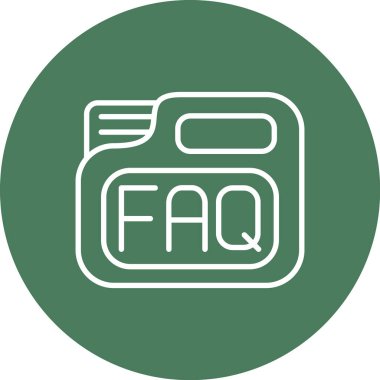 Faq simge vektör illüstrasyonu