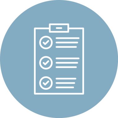 Kontrol listesi. Web simgesi basit illüstrasyon